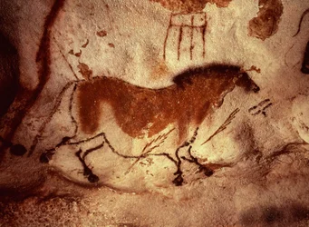 Pintura rupestre de un caballo, ca. 17000 a. C.